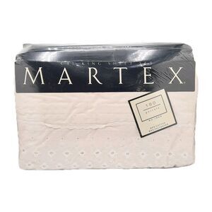 Vintage Martex Sheet KING Set Pipeline Lace Eyelet Ecru Off-White NOS Sealed New